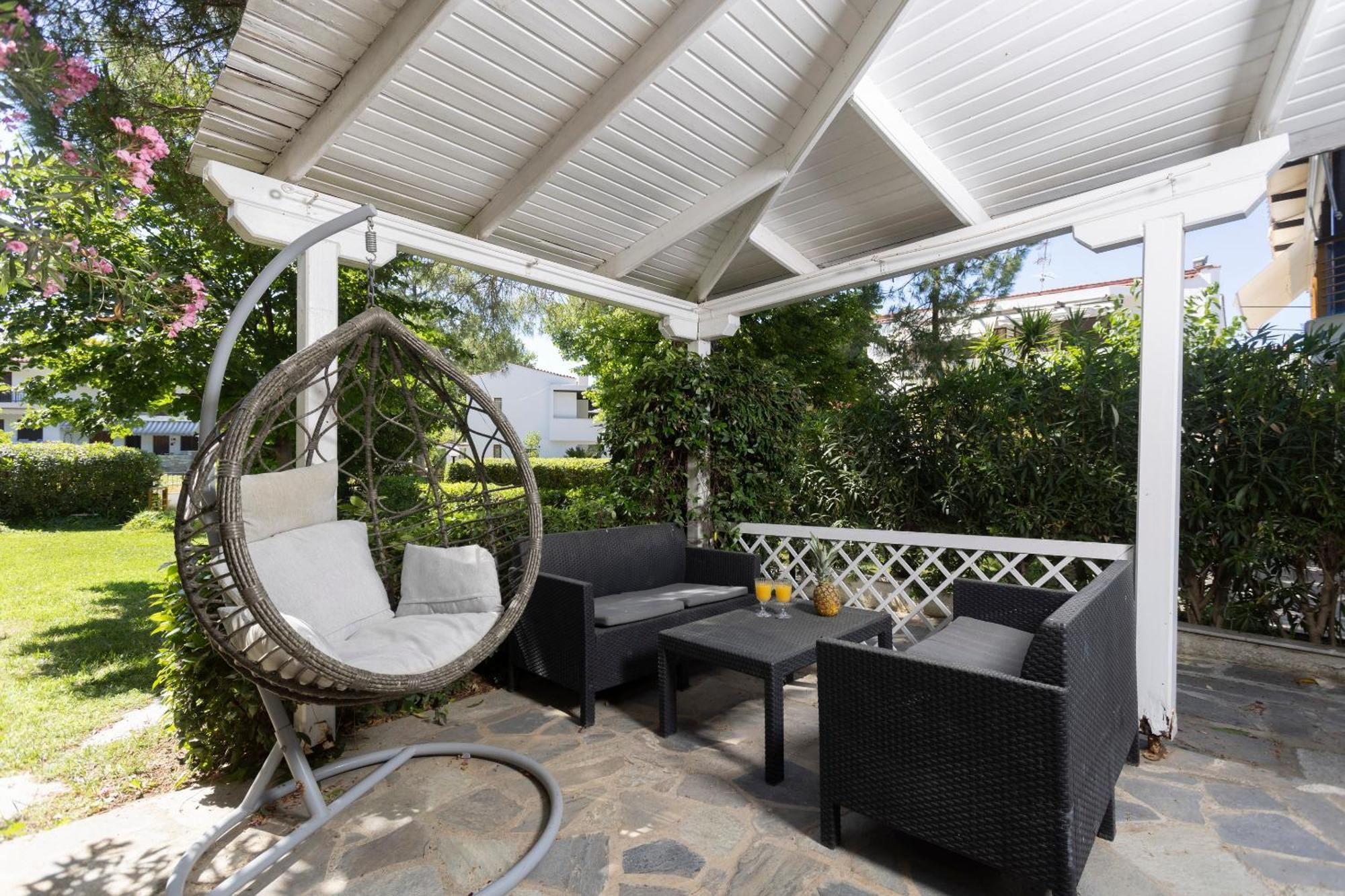 Lovely Villa 3 Min From The Beach ハニオティス エクステリア 写真